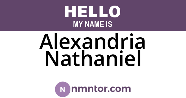 Alexandria Nathaniel