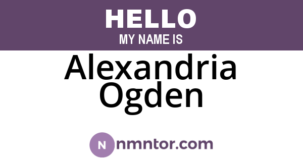 Alexandria Ogden