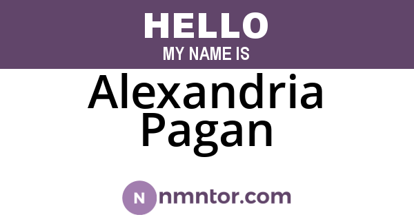 Alexandria Pagan