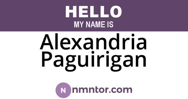 Alexandria Paguirigan
