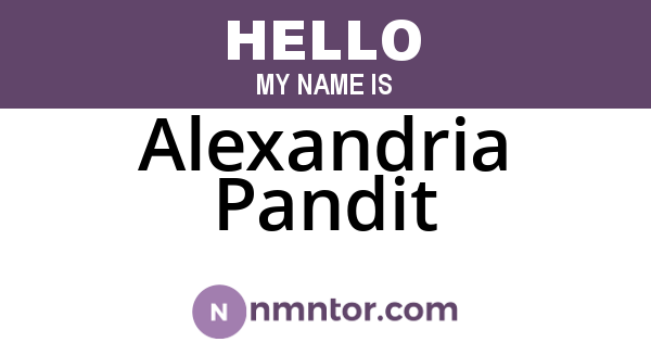 Alexandria Pandit
