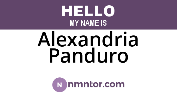 Alexandria Panduro