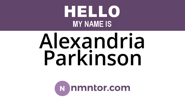Alexandria Parkinson