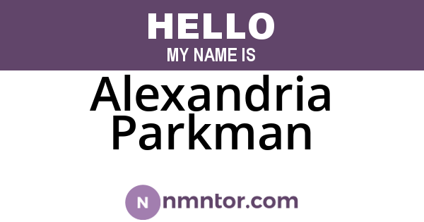 Alexandria Parkman