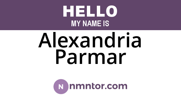 Alexandria Parmar