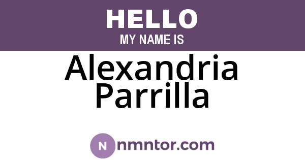 Alexandria Parrilla