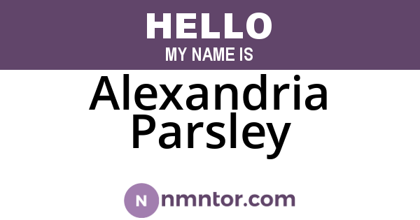 Alexandria Parsley