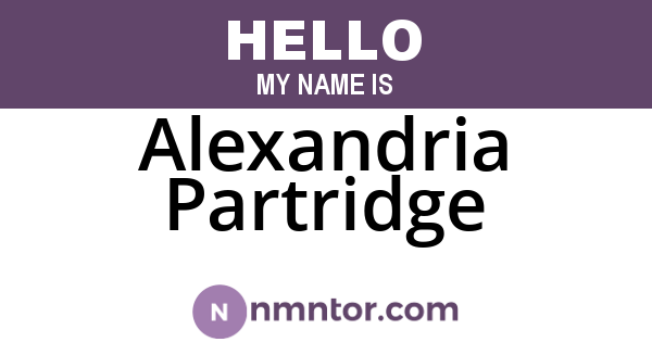 Alexandria Partridge