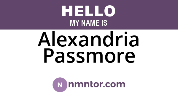 Alexandria Passmore