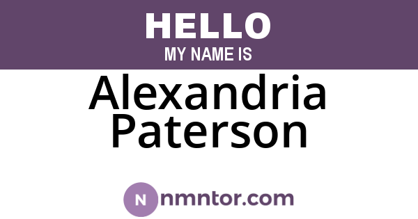 Alexandria Paterson