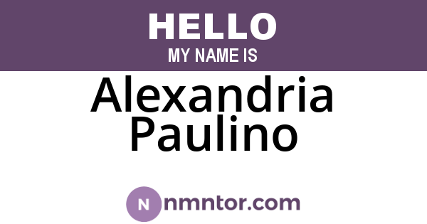 Alexandria Paulino