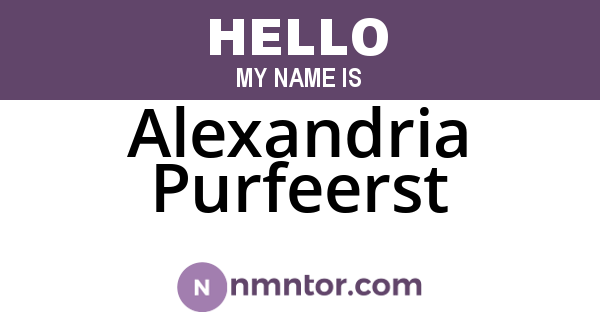 Alexandria Purfeerst