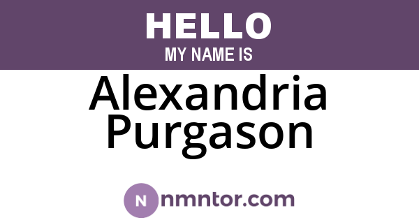 Alexandria Purgason