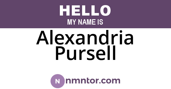 Alexandria Pursell