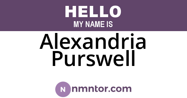 Alexandria Purswell