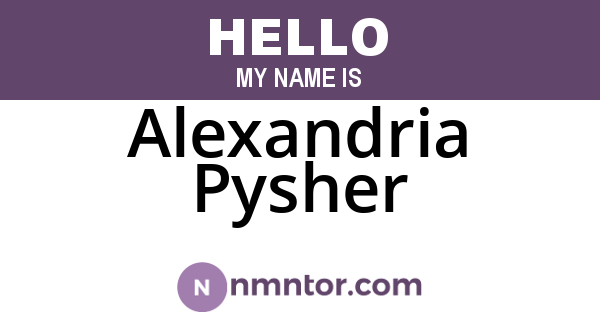 Alexandria Pysher