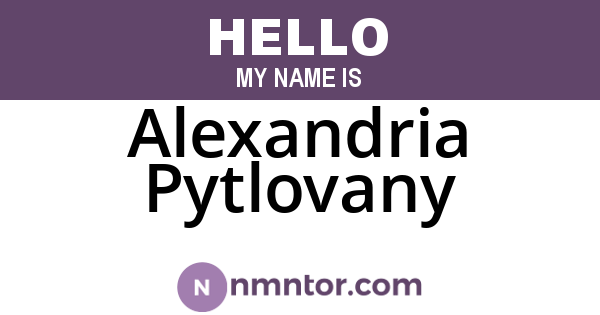 Alexandria Pytlovany