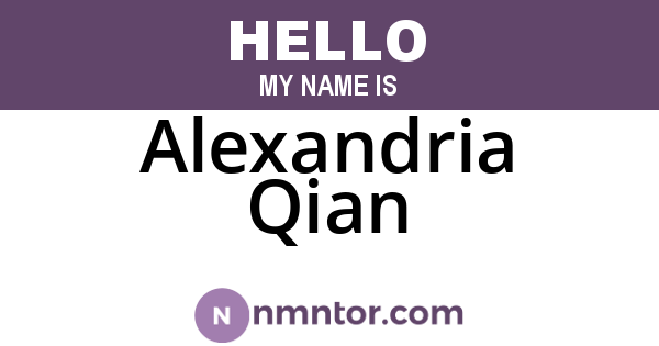 Alexandria Qian