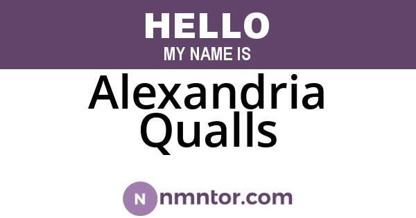 Alexandria Qualls