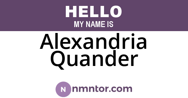 Alexandria Quander