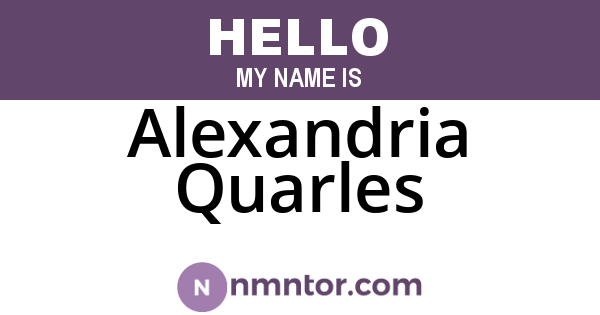 Alexandria Quarles
