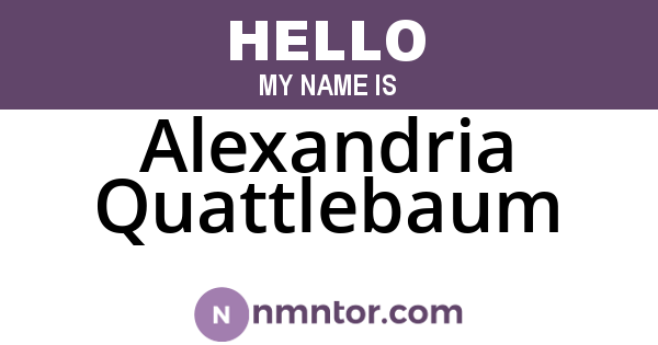 Alexandria Quattlebaum