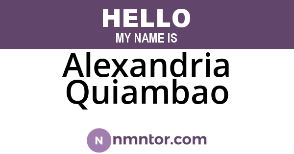 Alexandria Quiambao