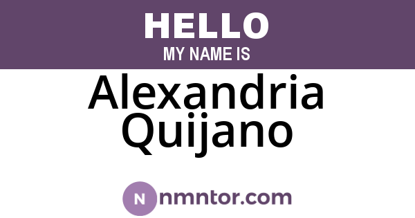 Alexandria Quijano