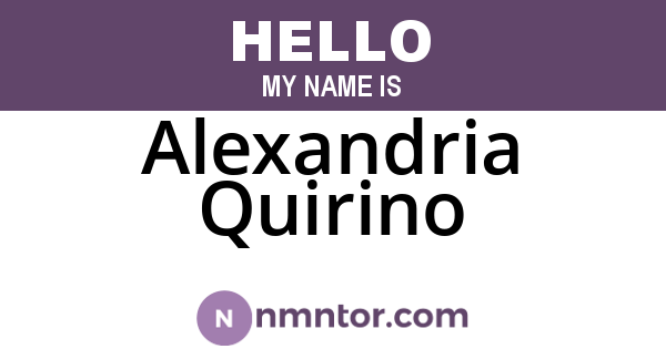Alexandria Quirino