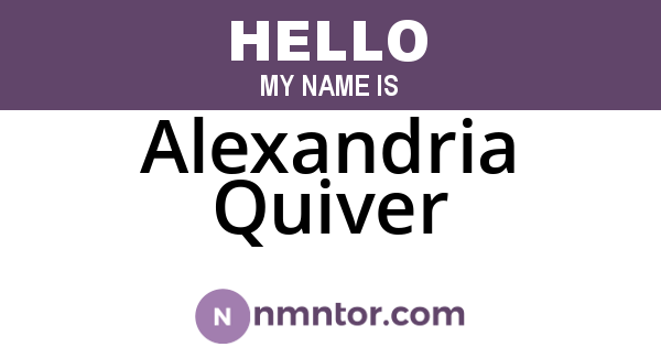 Alexandria Quiver