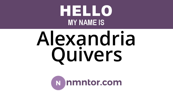 Alexandria Quivers