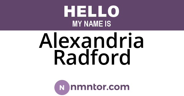 Alexandria Radford