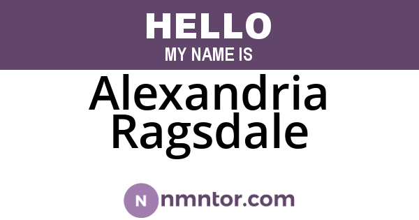 Alexandria Ragsdale