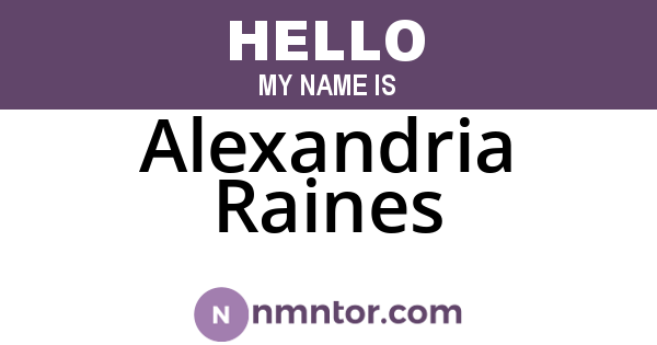 Alexandria Raines