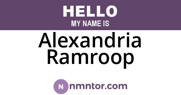 Alexandria Ramroop
