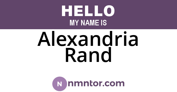 Alexandria Rand