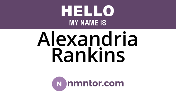 Alexandria Rankins