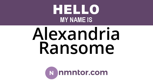 Alexandria Ransome
