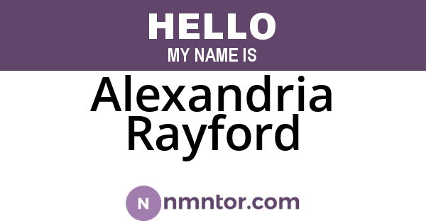 Alexandria Rayford