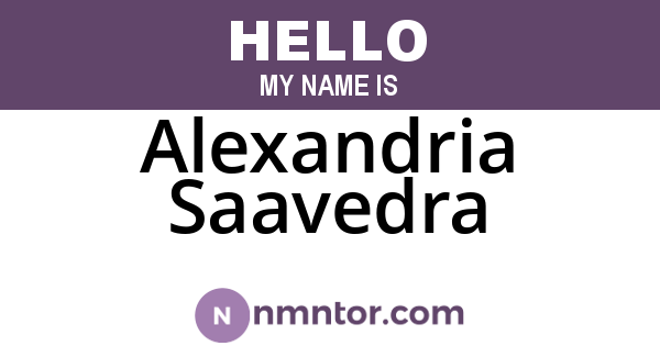 Alexandria Saavedra
