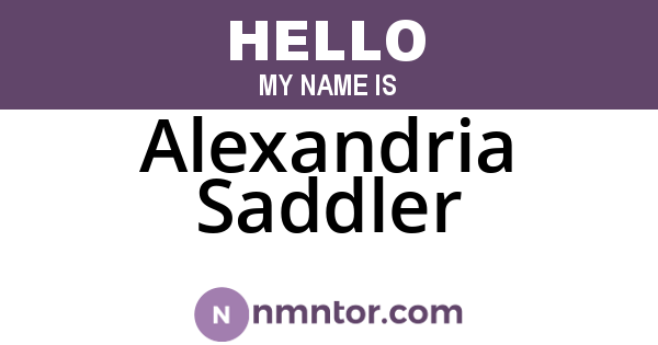 Alexandria Saddler
