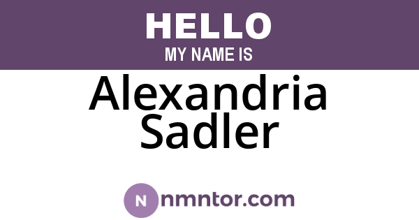 Alexandria Sadler