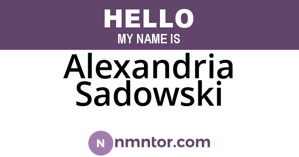 Alexandria Sadowski