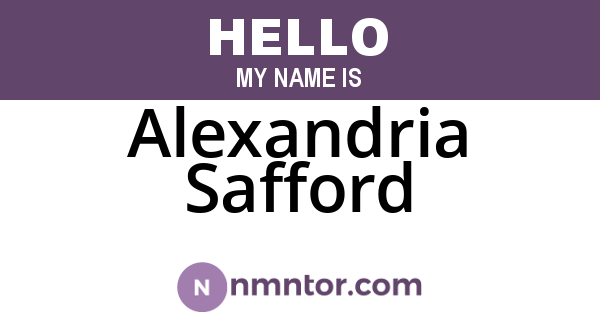 Alexandria Safford