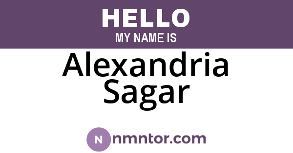 Alexandria Sagar
