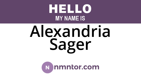 Alexandria Sager