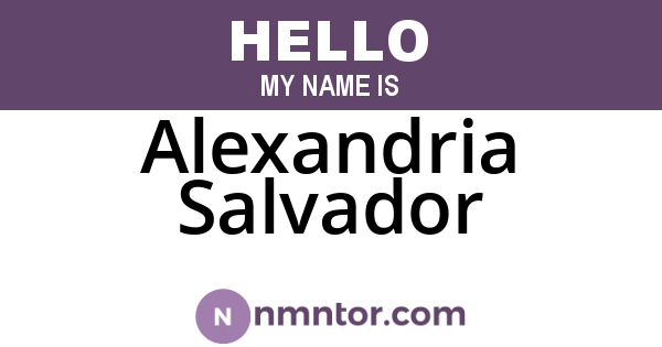 Alexandria Salvador