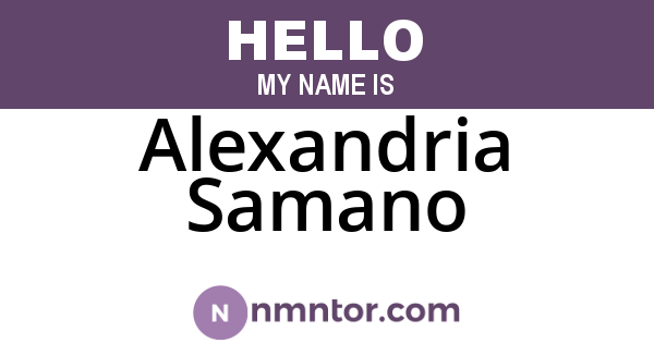 Alexandria Samano