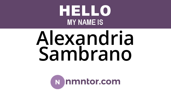 Alexandria Sambrano