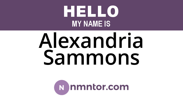 Alexandria Sammons
